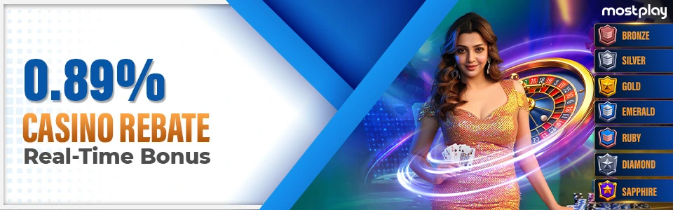 0.89% Real-Time Casino Rebate